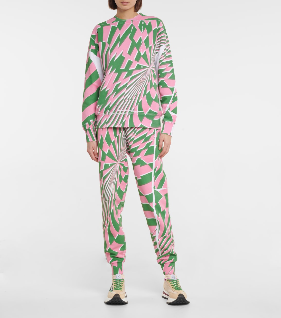 Хлопковые спортивные штаны с принтом x Ed Curtis Stella McCartney, разноцветный — фото 2