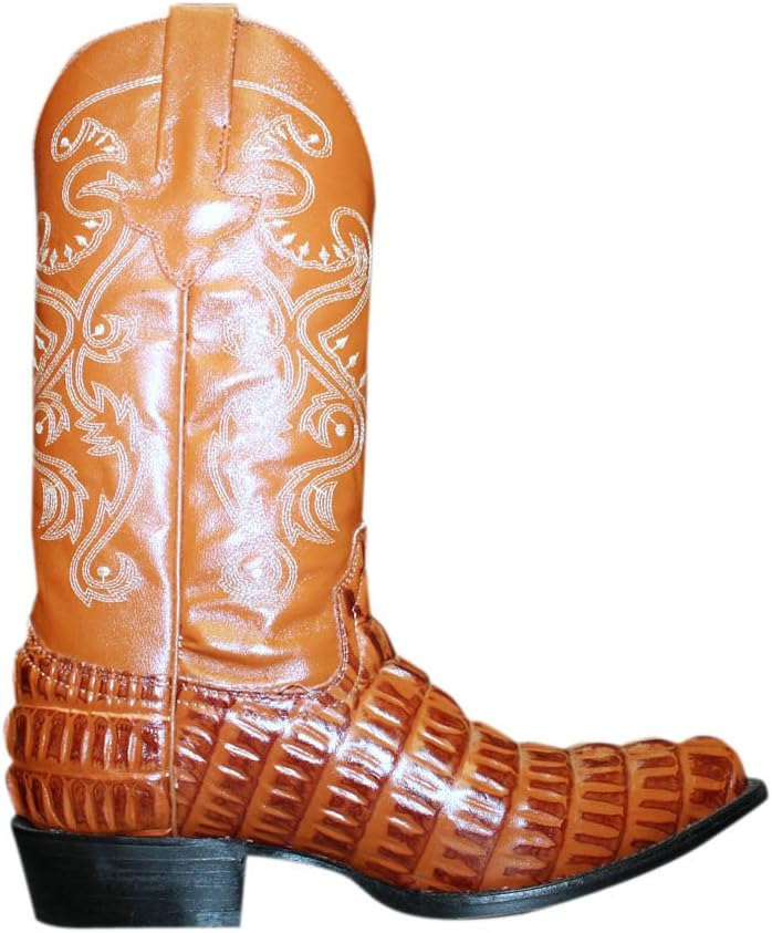 

Крокодил Аллигатор Дизайн Настоящая Кожа Ручная Работа Ковбойские Мужские Западные Сапоги Dona Michi Leather, Cognac