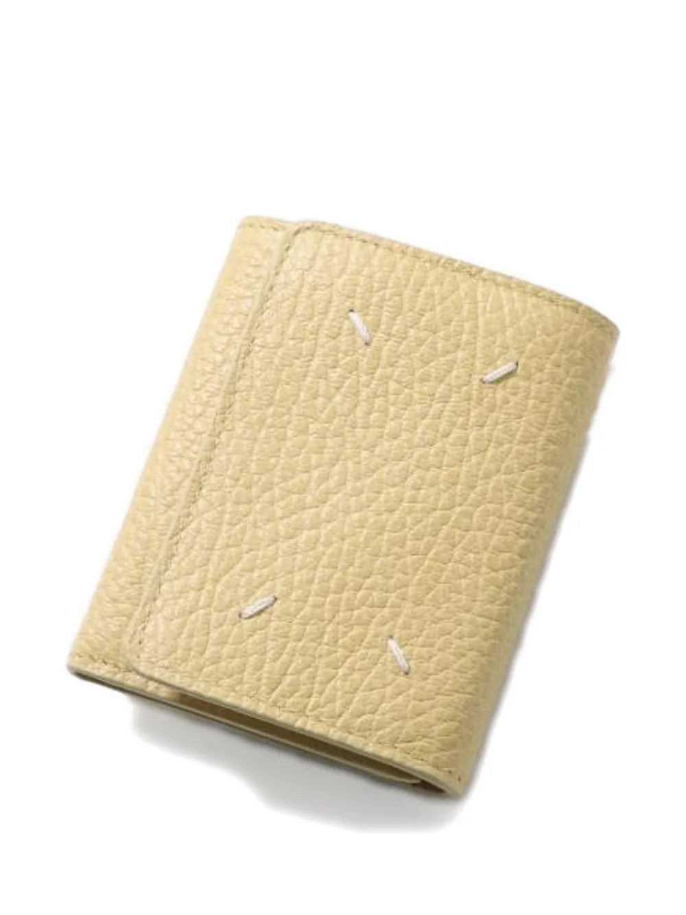 

Кошелек тройного сложения из телячьей кожи MAISON MARGIELA, желтый