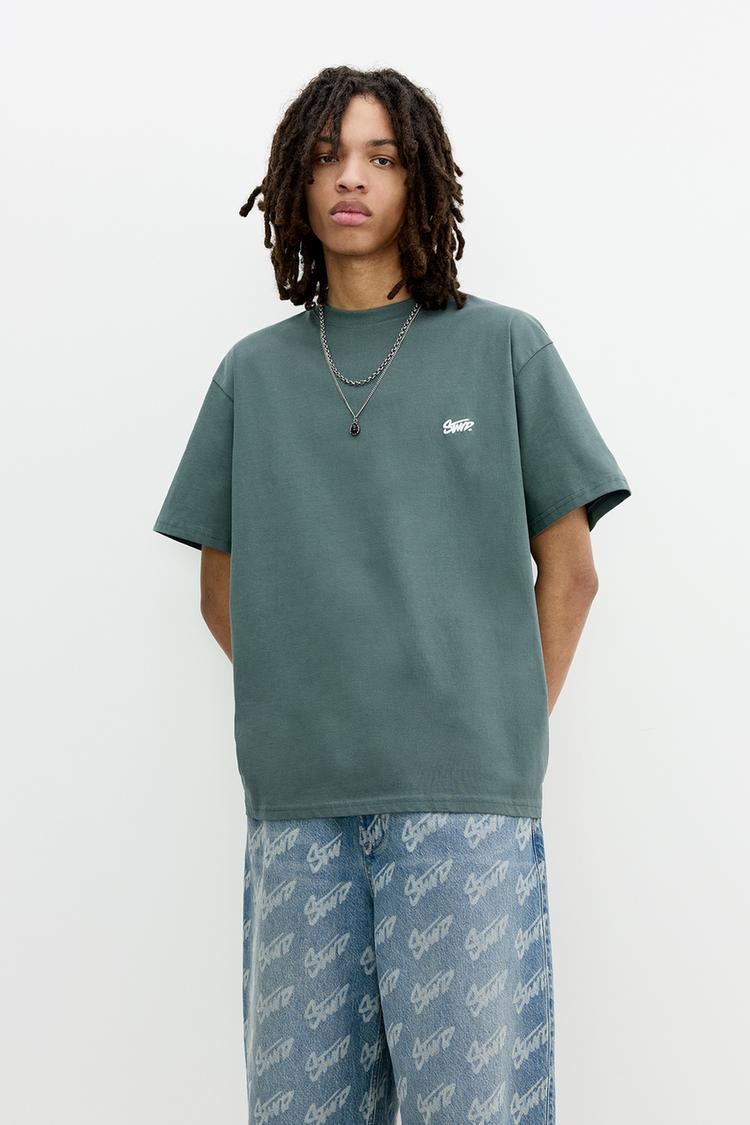 

Футболка с логотипом stwd Pull And Bear, зеленый