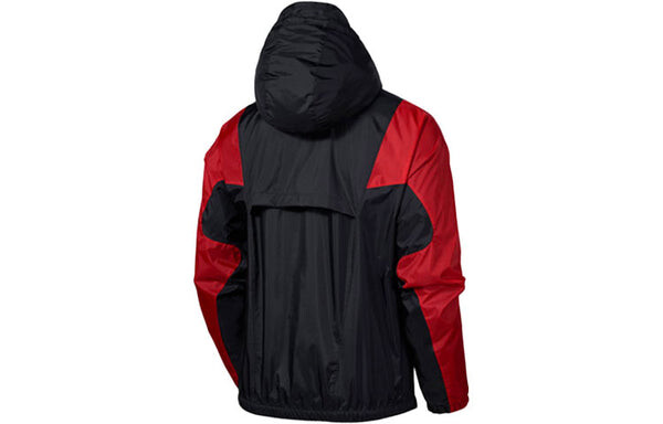 Куртка Air Jordan Contrasting Colors Casual Sports Hooded Jacket Black, черный — фото 2