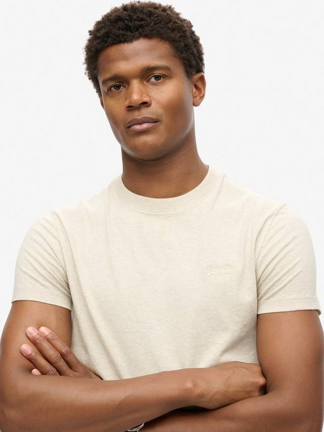 Футболка Essential Logo из органического хлопка Superdry, Oat Cream Marl — фото 4