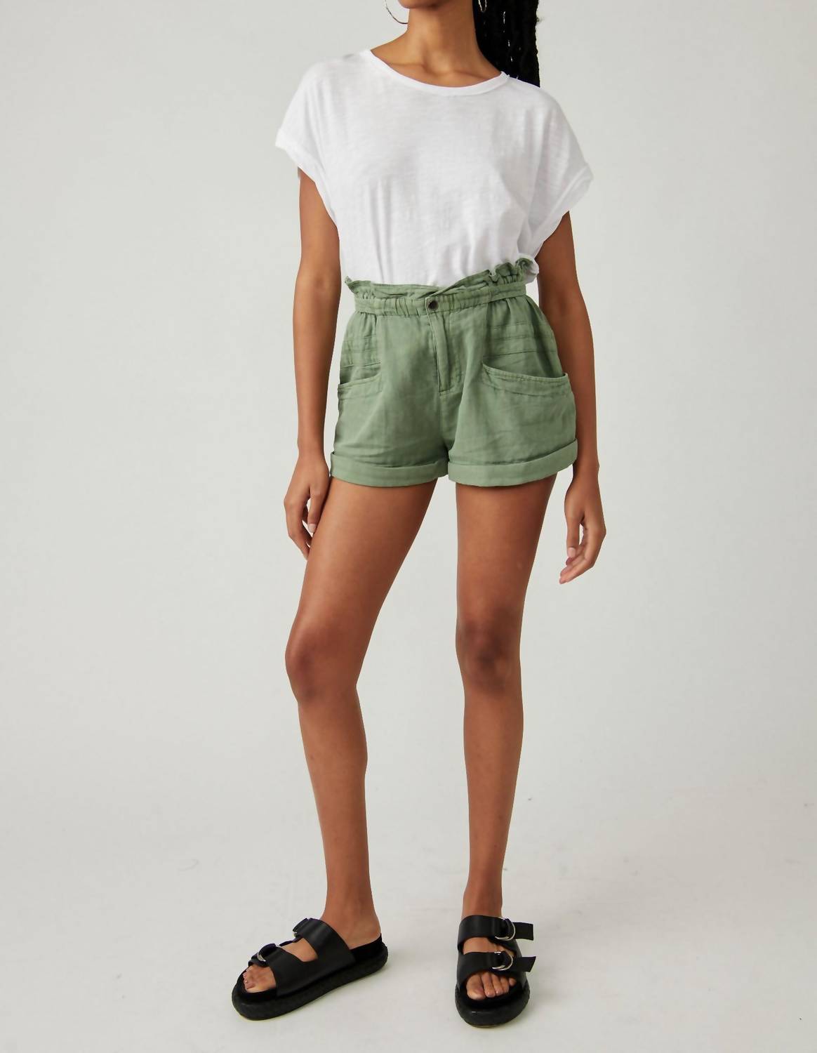 

Шорты женские Free People, цвет oil green