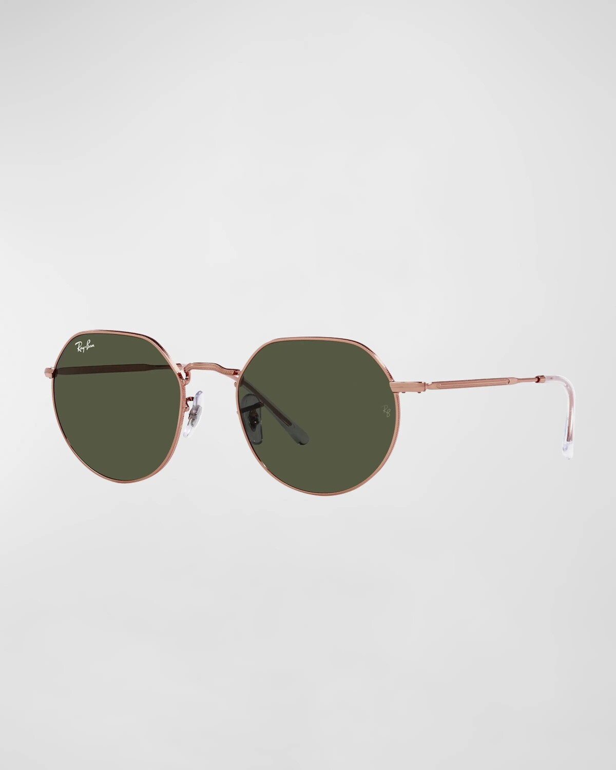 

Мужские круглые металлические солнцезащитные очки RB3565 Jack, 55 мм Ray Ban, цвет Rose Gold