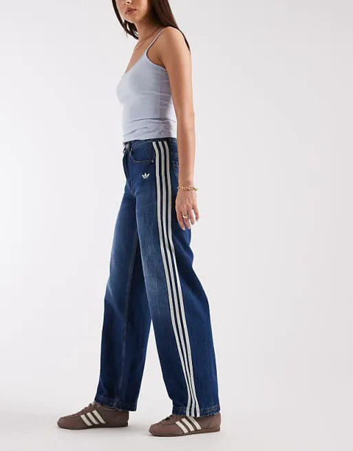 Джинсы цвета индиго adidas Originals Dad — фото 3