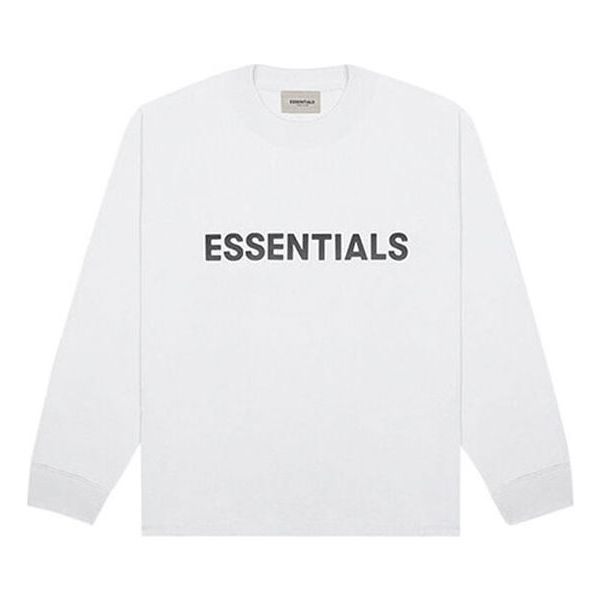 

Футболка Fear of God Essentials SS20 3D Silicon Applique Boxy Long Sleeve T-Shirt 'White' FOG-SS20-293, белый