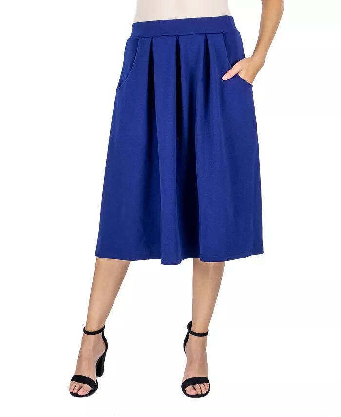 

Женская классическая юбка длиной до колена 24seven Comfort Apparel, синий