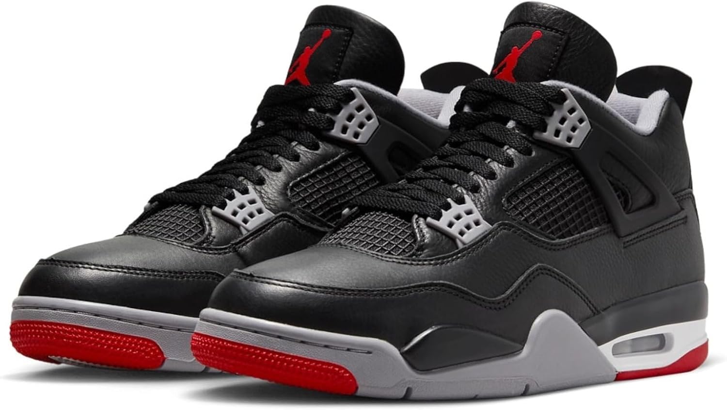 Детские кроссовки Nike Jordan 4 Retro, черный/красный/серый — фото 2