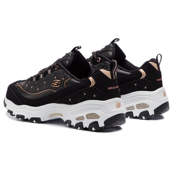 Кроссовки Skechers D'lites Glamour Feels 13087/BKRG Black/Rose Gold, черный — фото 3