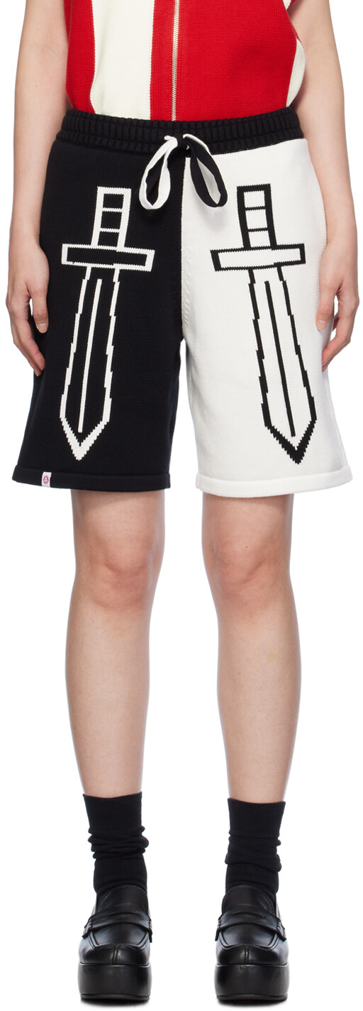 

Черно-белые шорты с геральдикой Charles Jeffrey Loverboy