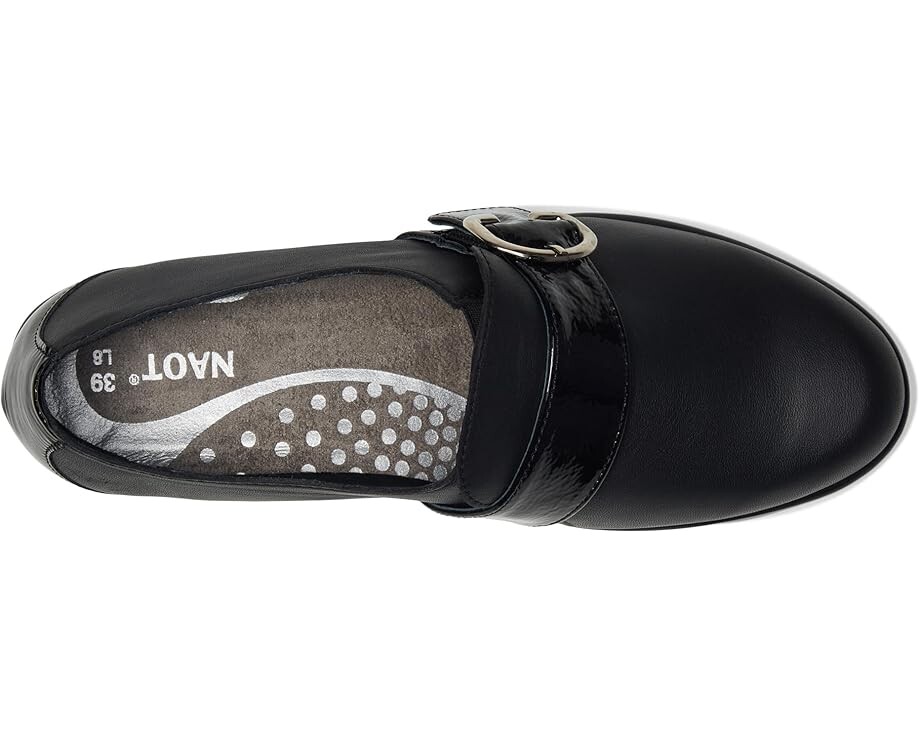 Лоферы Naot Viscol, цвет Jet Black Leather/Black Crinkle Patent Leather — фото 2