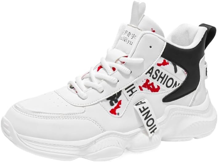 

Дышащие и износостойкие мужские кроссовки на шнуровке, легкие повседневные спортивные туфли для мужчин, молодежные беговые кроссовки, подходят для занятий на свежем воздухе в любое время года Hchctry, белый/черный