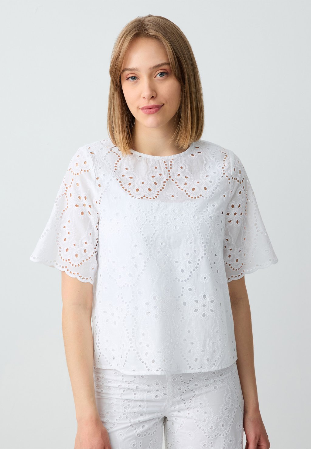 

Блуза OPENWORK ROUND NECK Jimmy Key, белый