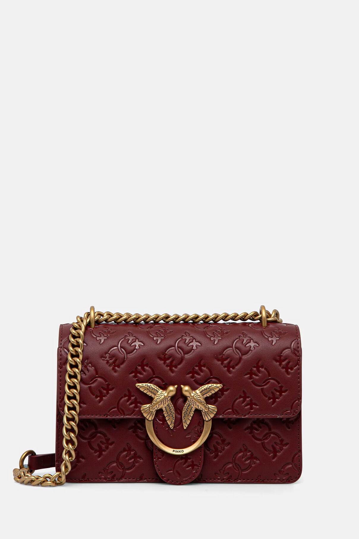 

Сумочка из кожи Pinko, бордовый