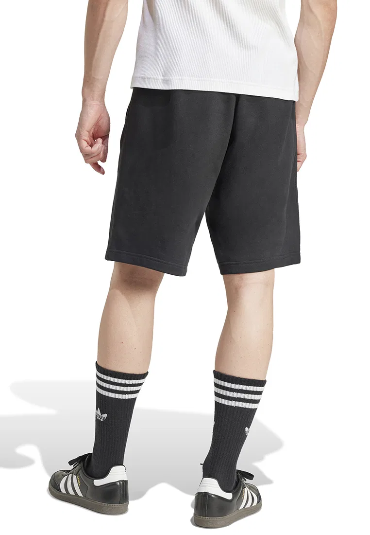Шорты флисовые, Trefoil Essentials, Adidas, черный — фото 2