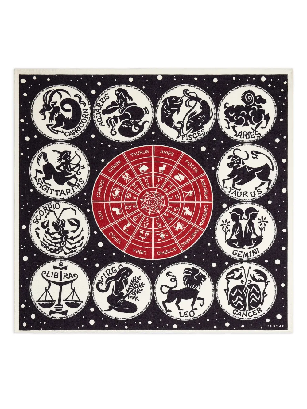 

Платок-паше с принтом Fursac, синий