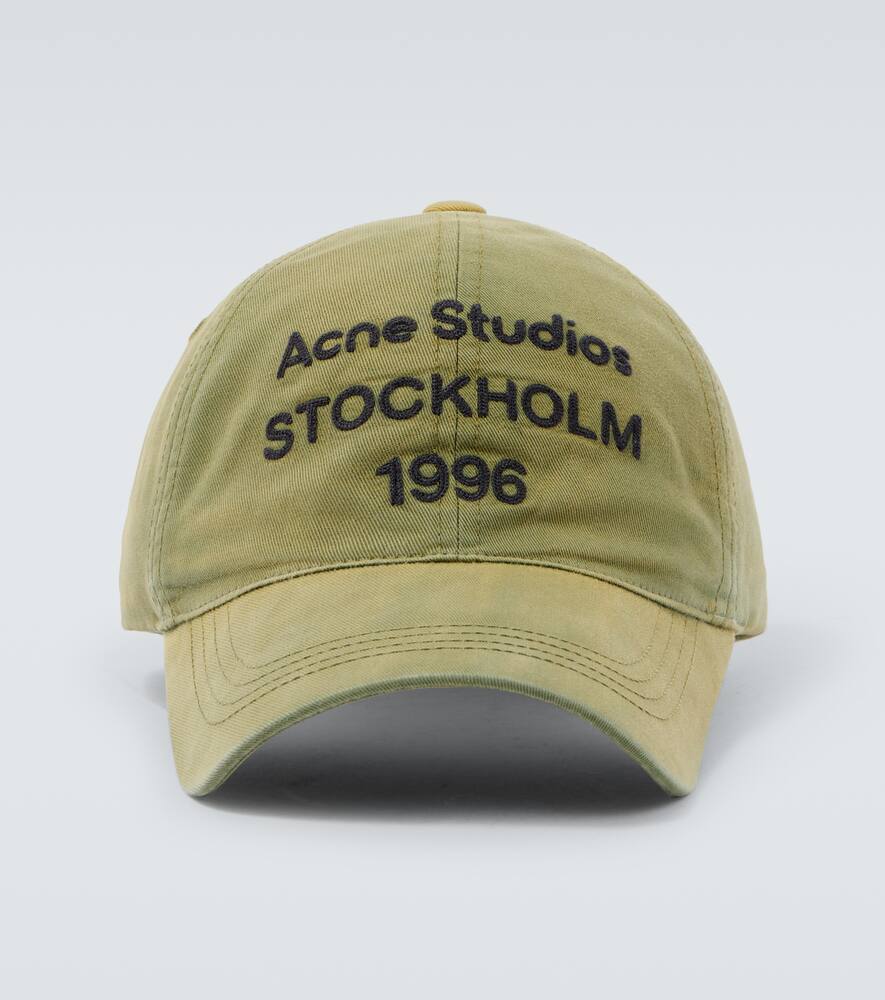

Бейсболка из хлопкового твила с логотипом Acne Studios, Olive Green