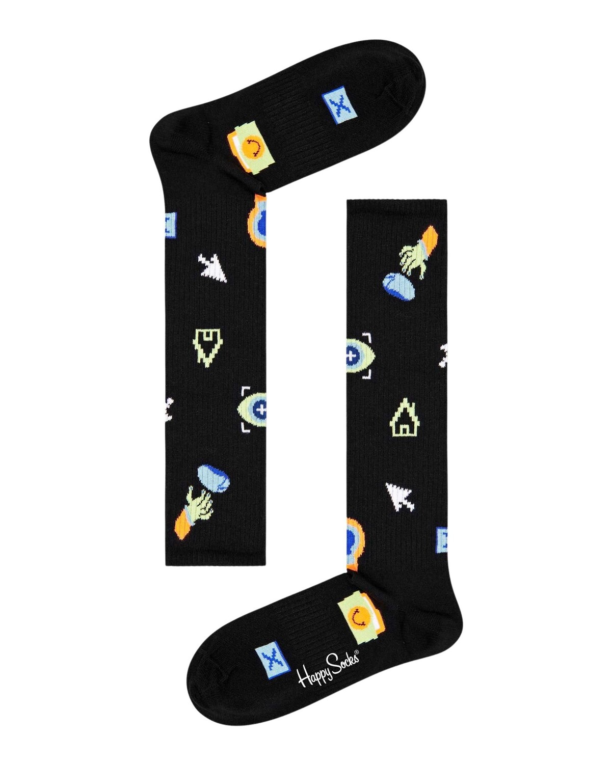 

Носки женские Happy Socks с принтом высокие, черный