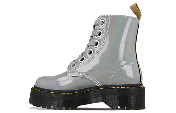 

Ботинки женские, серебряные Dr.Martens