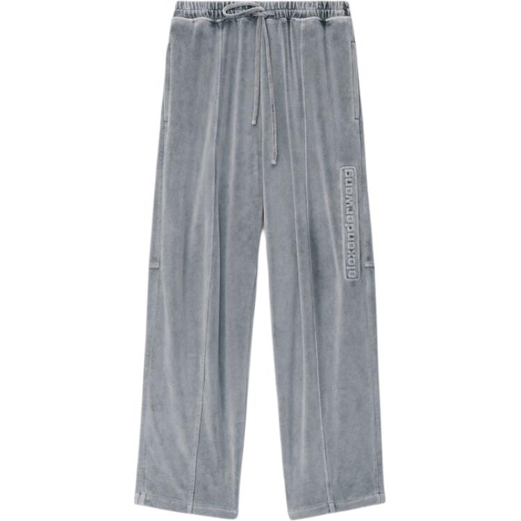 

Унисекс спортивные брюки FW24 вязаные charcoal gray Alexander Wang, серый