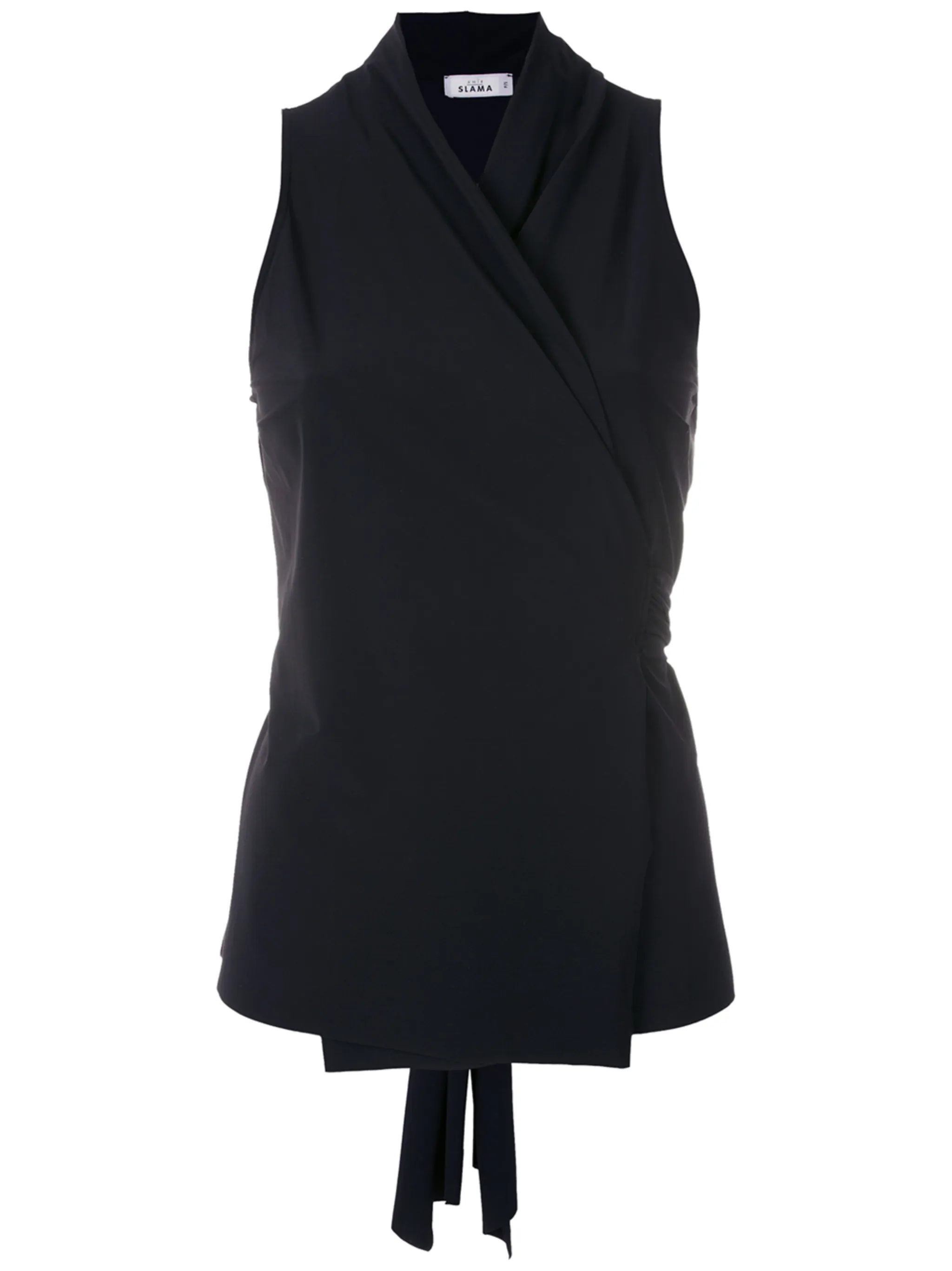 

Блузка с запахом и завязками Amir Slama, черный