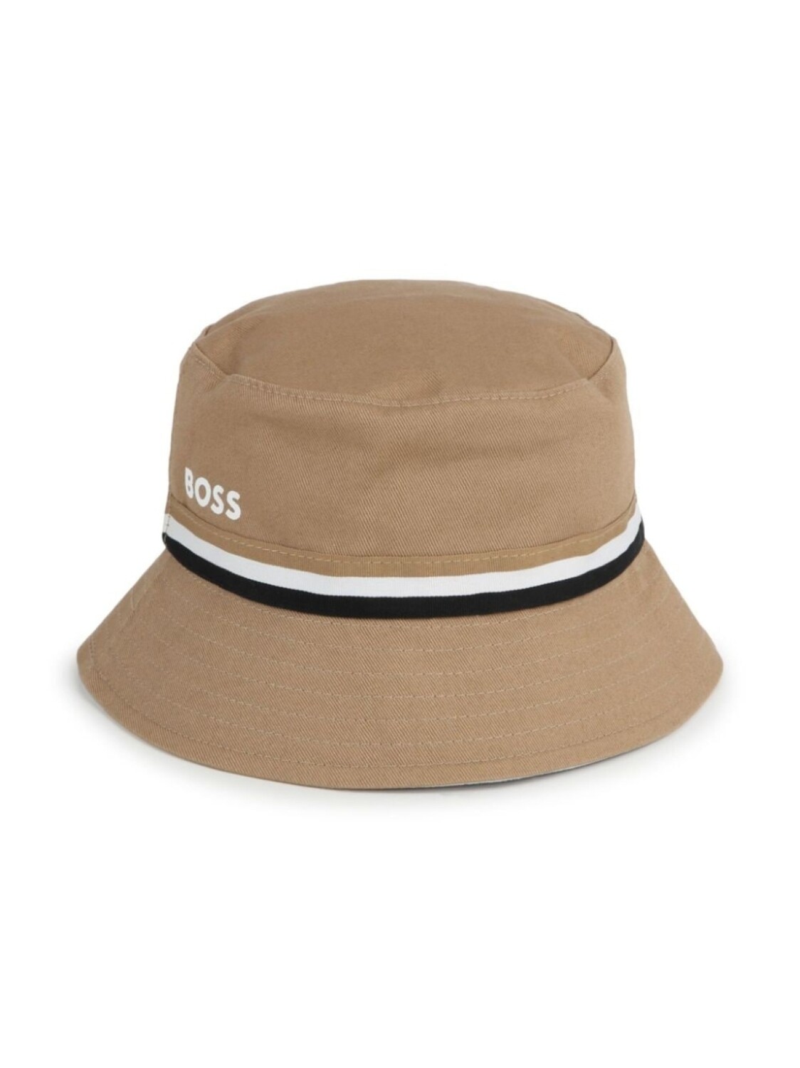 

BOSS Kidswear двусторонняя панама с логотипом, белый