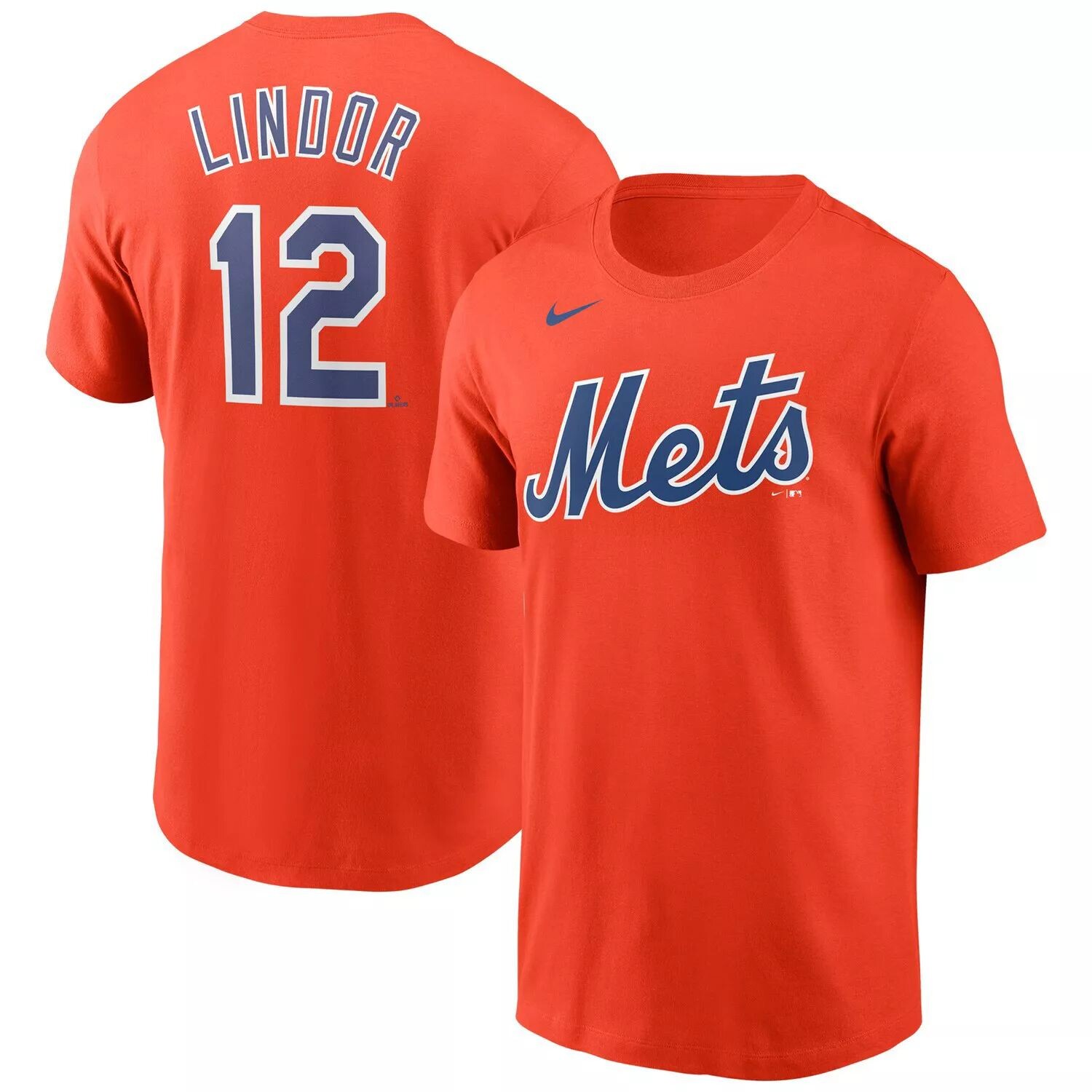 

Мужская футболка Francisco Lindor Orange New York Mets с именем и номером Nike