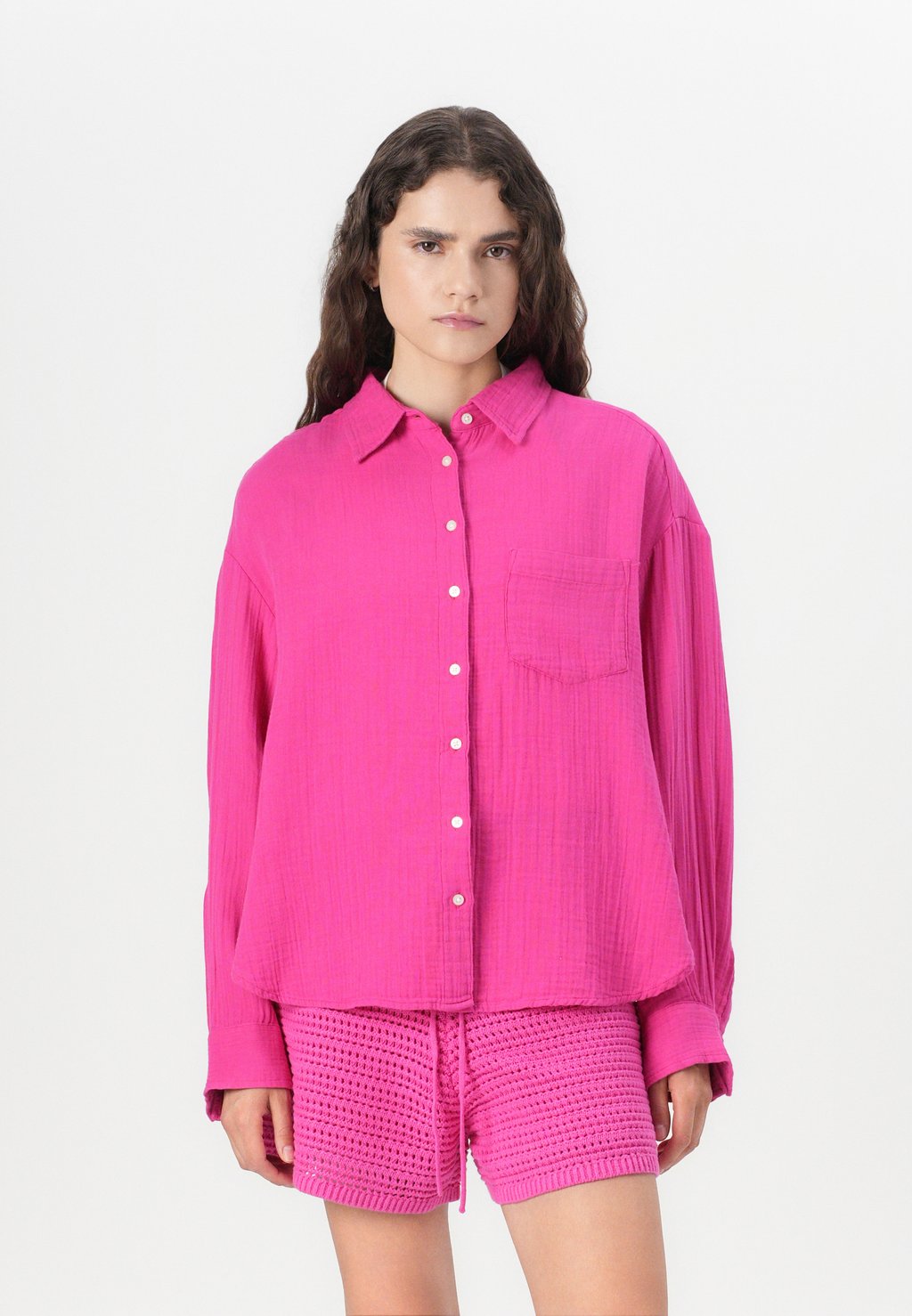 

Блузка на пуговицах NEW BIG SHIRT GAP, розовый