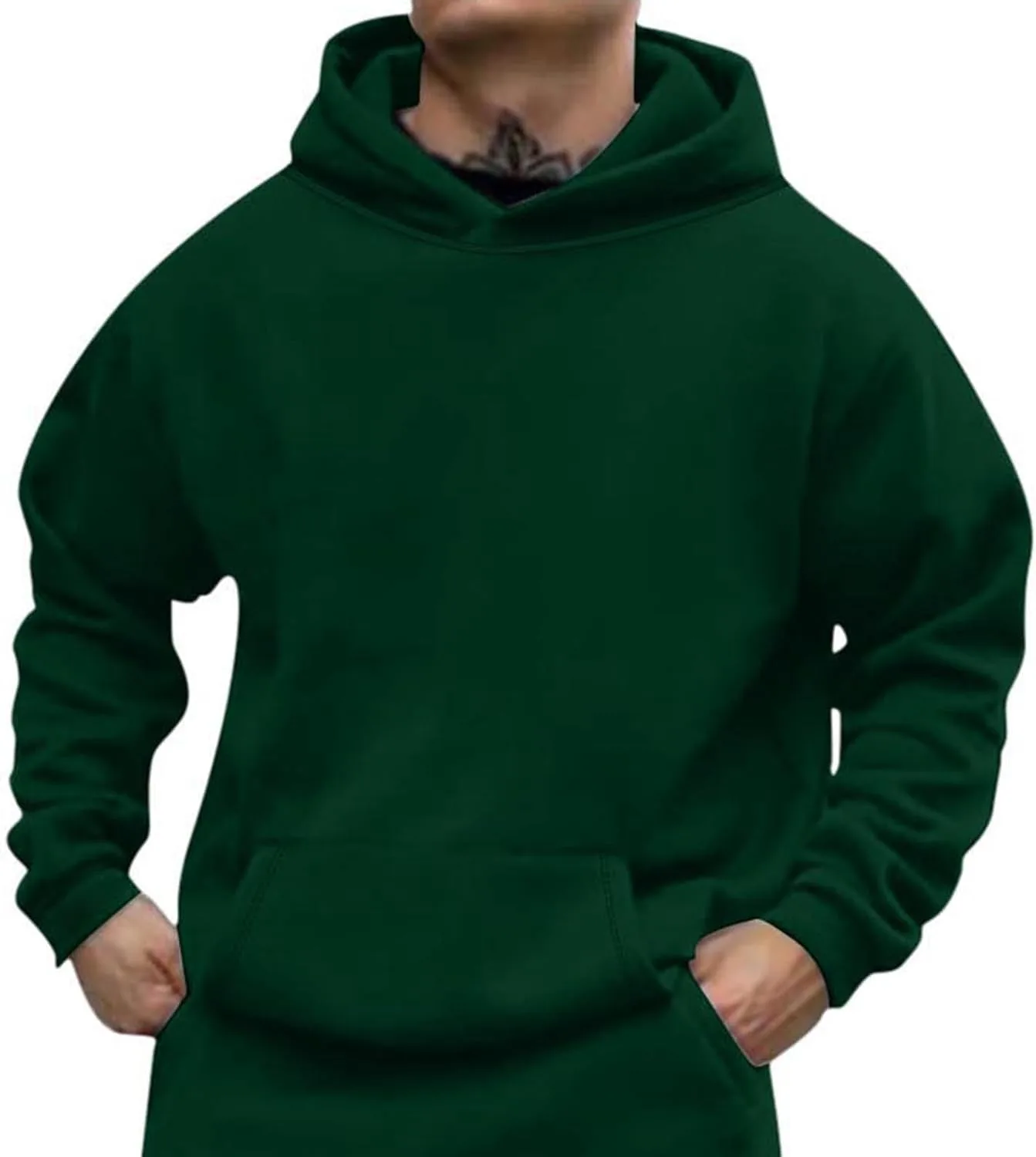 

Мужской оверсайз худи с карманами QUNPIU