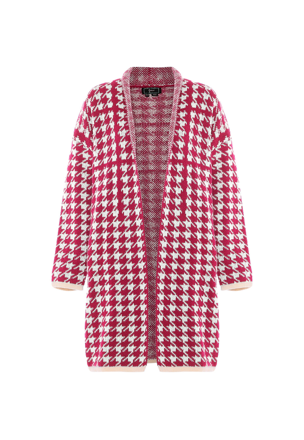 

Толстовка faina Long Cardigan, цвет WOLLWEISS PINK KARIERT