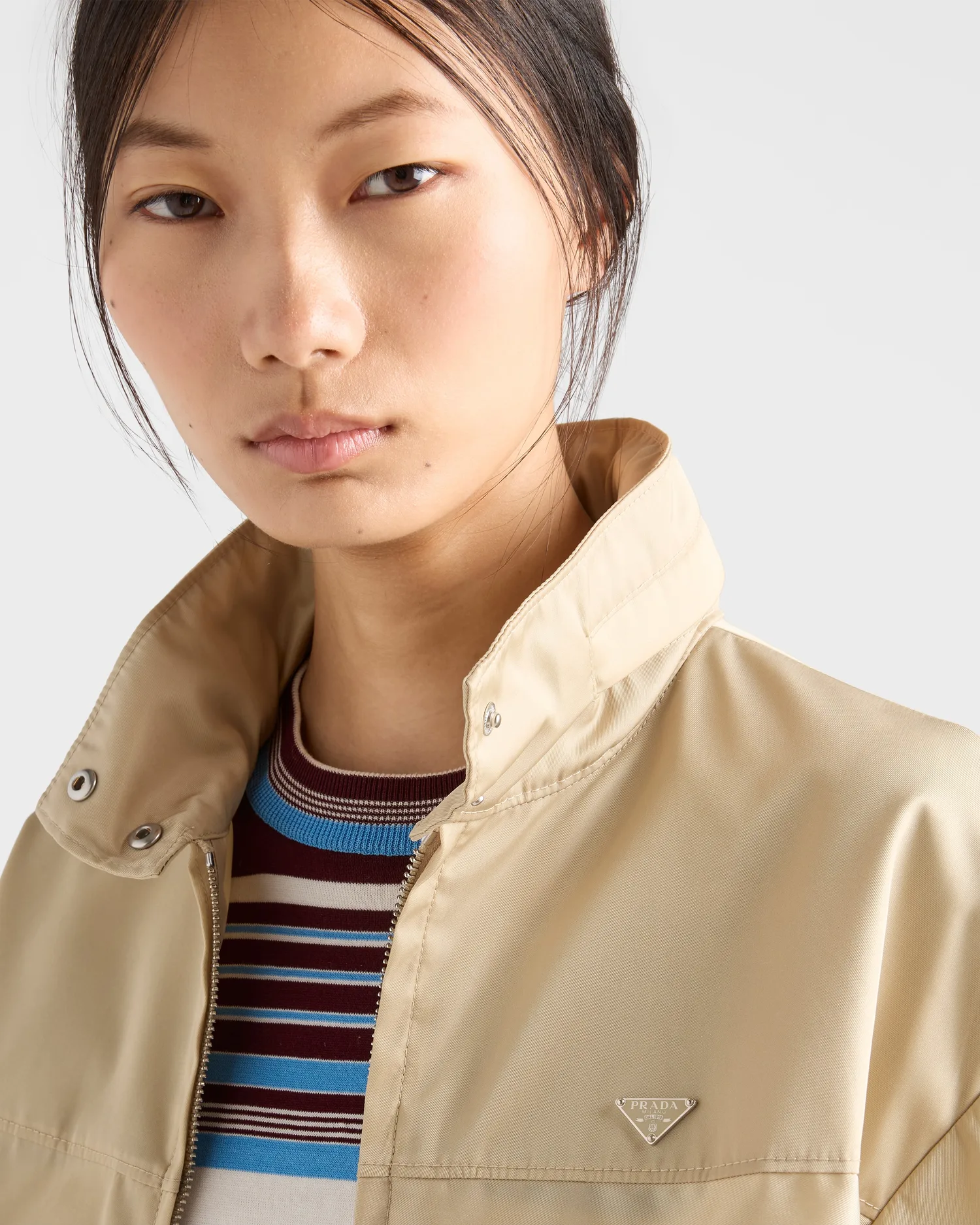Блузон из Re-Nylon Prada, бежевый — фото 3