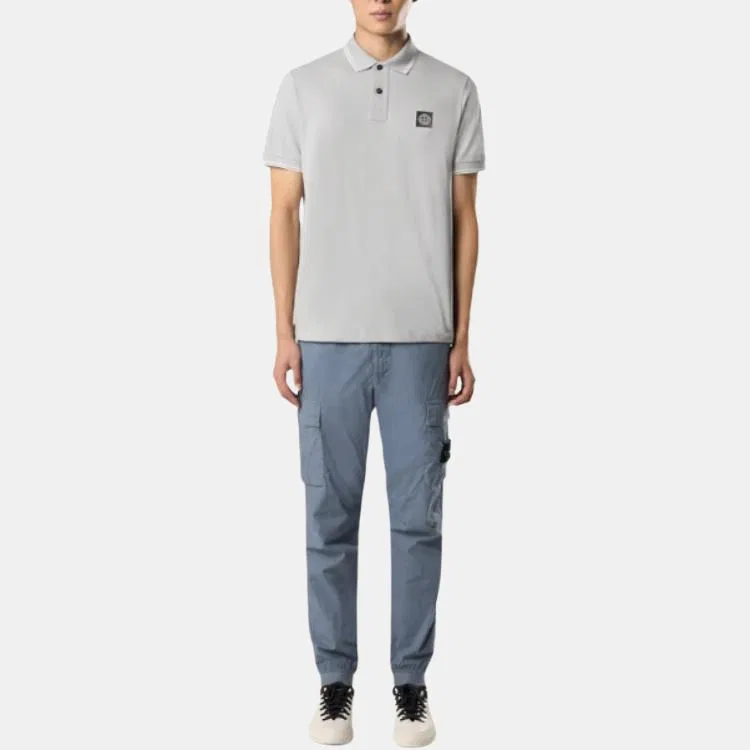 Карго брюки Compass Patch зауженные STONE ISLAND синие — фото 4