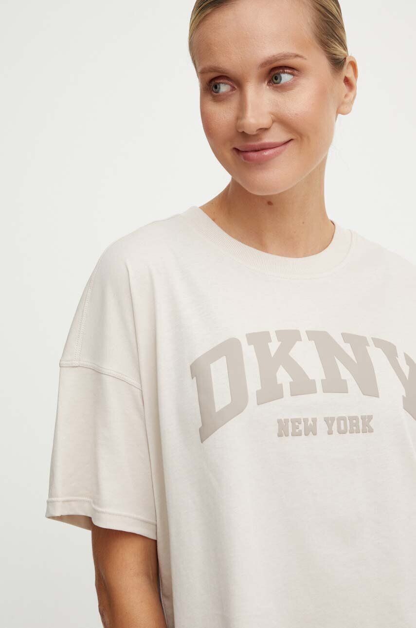 

Хлопковая футболка Dkny, бежевый