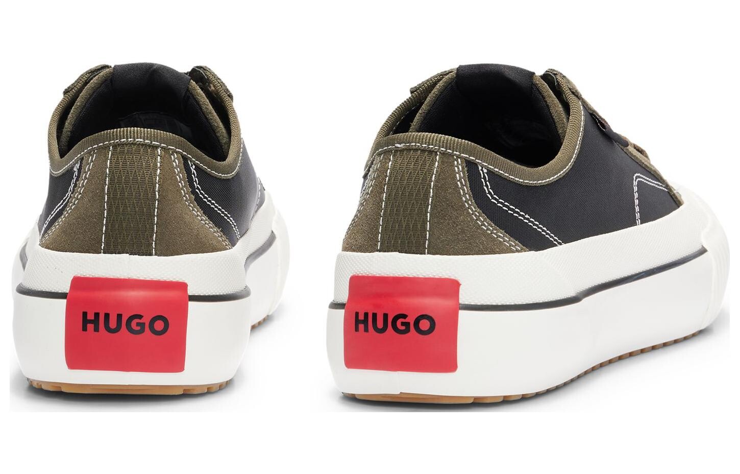 Кроссовки HUGO BOSS Skateboarding Shoes Men Low-top Black/green, черный/зеленый — фото 4