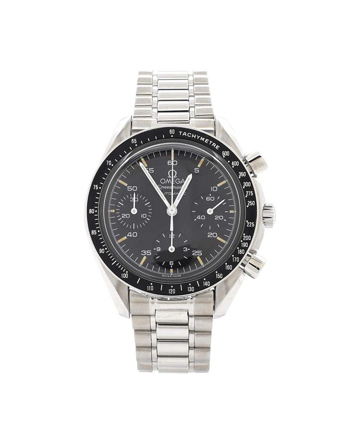 

Часы Speedmaster Reduced Chronograph Automatic из нержавеющей стали 39 мм Pre-Owned Omega, черный