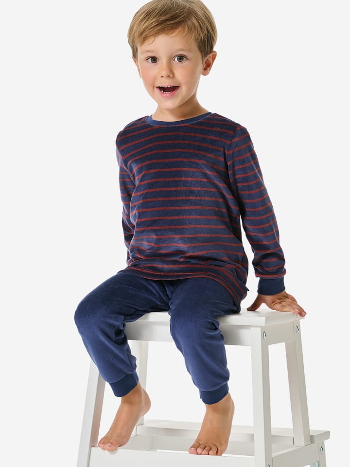 Schiesser Пижама Boys World темно-синего цвета — фото 2