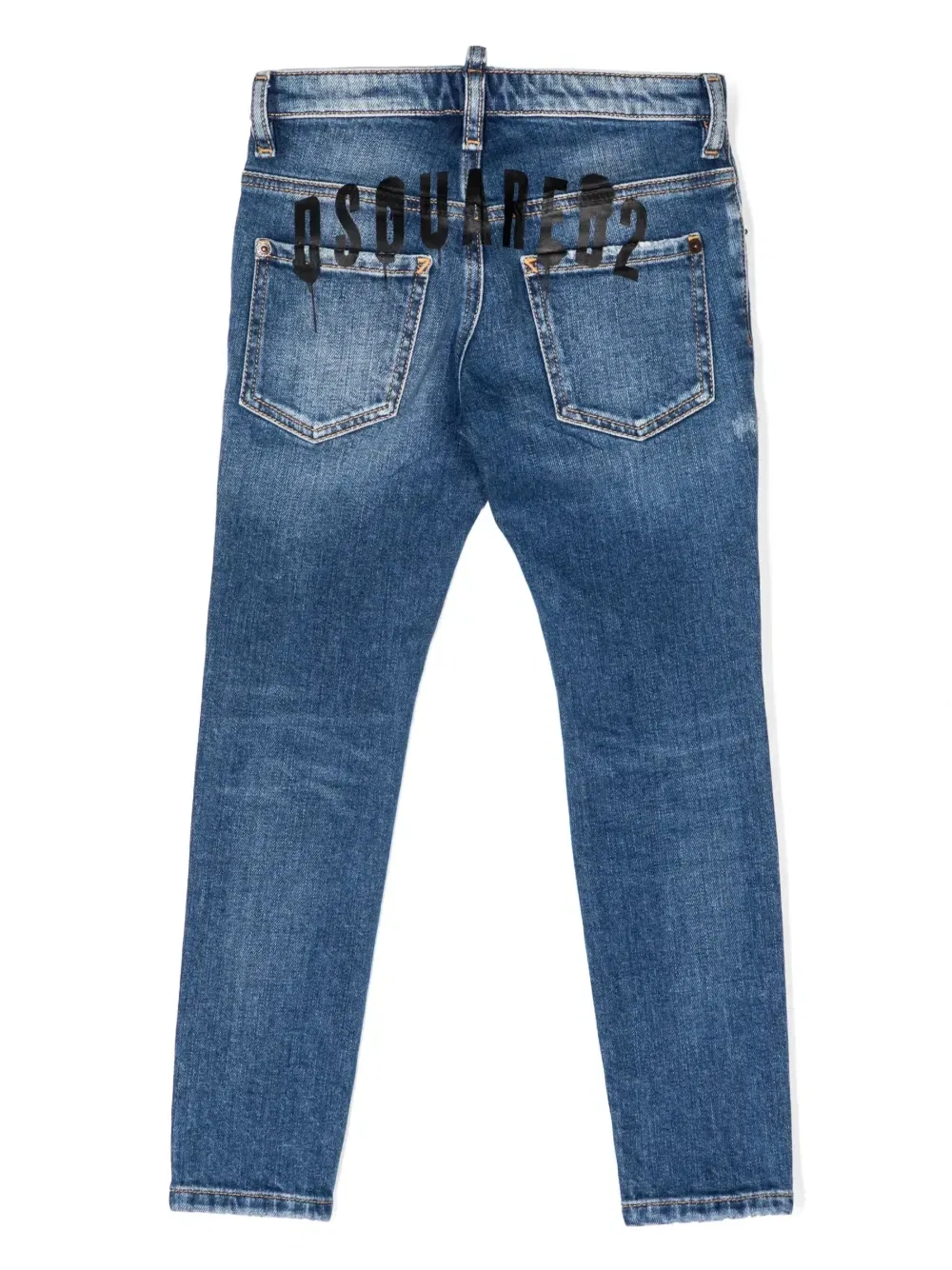 Джинсы скинни средней посадки Dsquared2 Kids, синий — фото 2