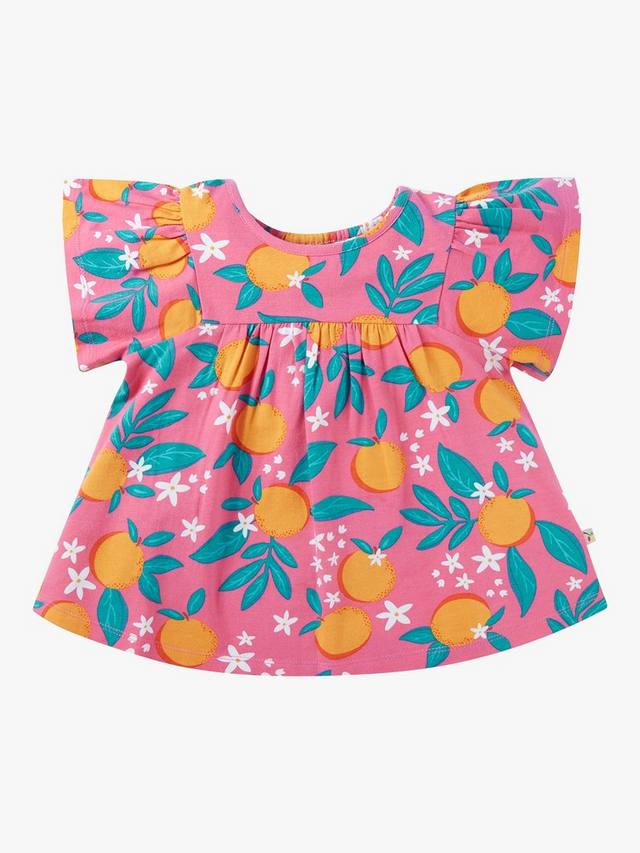 

Топ из органической хлопчатобумажной смеси baby tessa с цветами апельсина Frugi, разноцветный