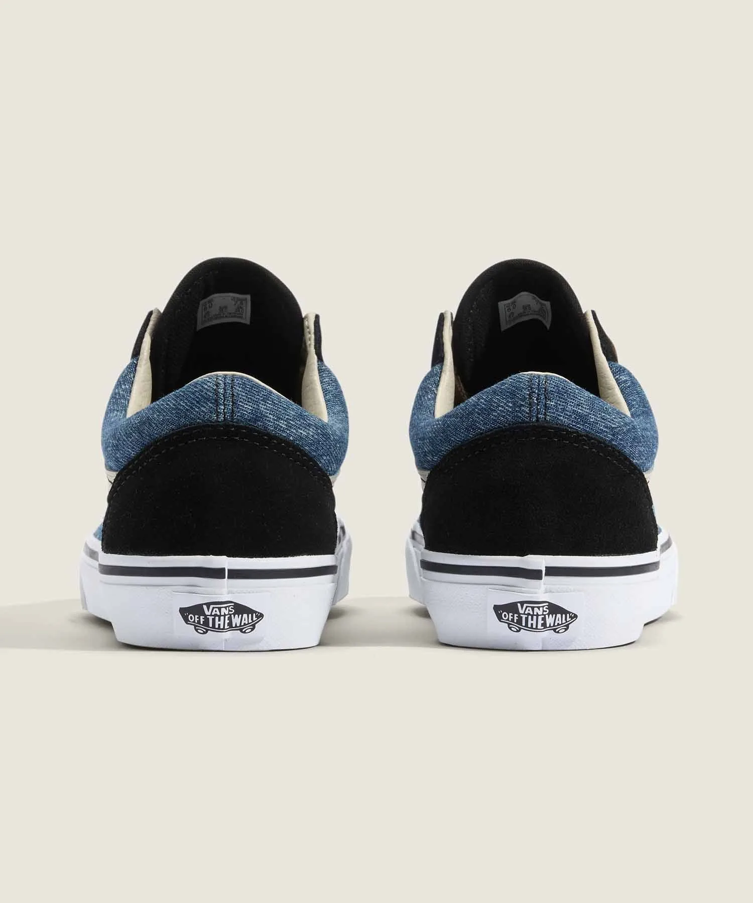 Унисекс кеды из натуральной кожи Old Skool VANS тёмно-синие — фото 4