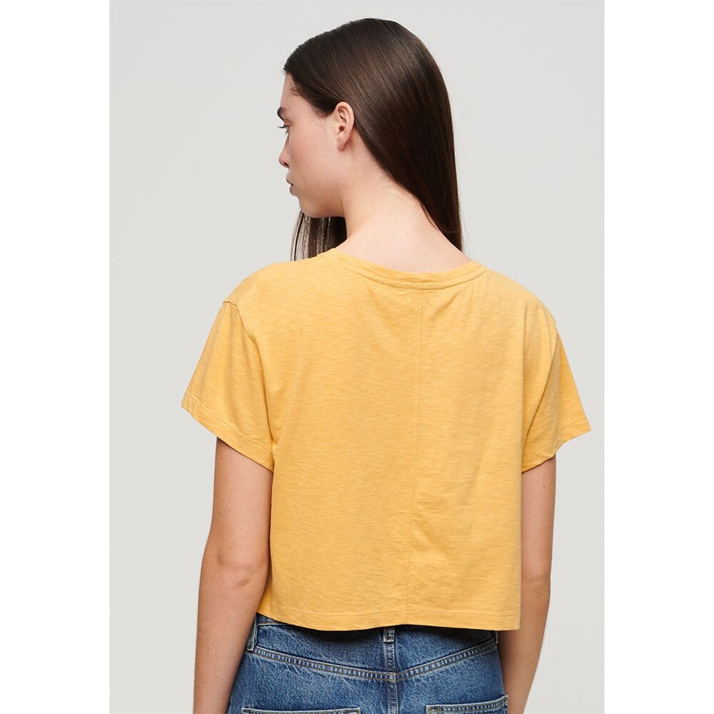 Футболка с коротким рукавом Superdry Slouchy Cropped, желтый — фото 2