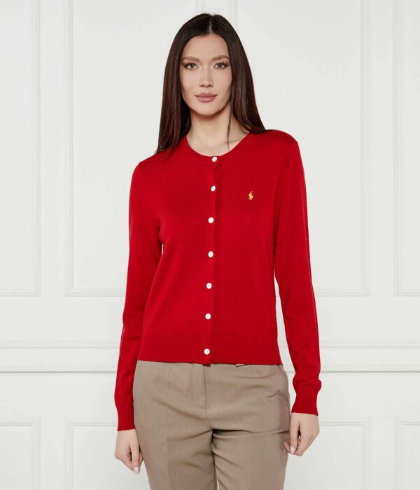 

Шерстяной кардиган лунный Regular fit Polo Ralph Lauren, красный
