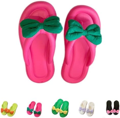 

Тапочки-шлепанцы с бантом, милые детские шлепанцы с бантиком, для ванной, пляжа, домашние тапочки Ntrueml, розовый