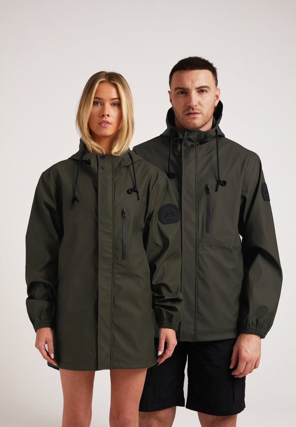 

Водонепроницаемая куртка ELEMENTS HOODED RAINCOAT - Parka - khaki JACK1T, хаки