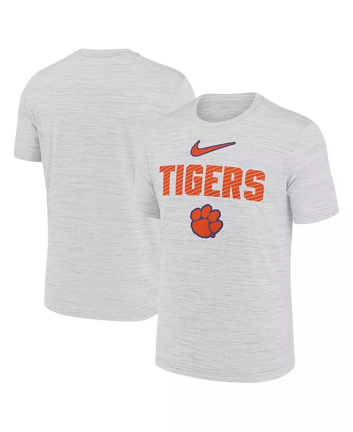 

Мужская белая футболка Clemson Tigers Campus Slant Velocity Performance Nike