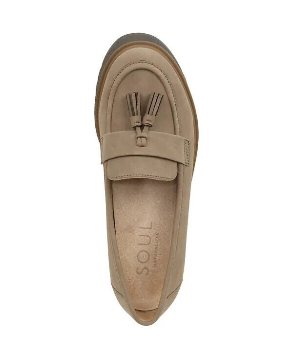 Натуральные мюли Josie Lug Flat женские US 8 серые платформенные лоферы SOUL Naturalizer — фото 4