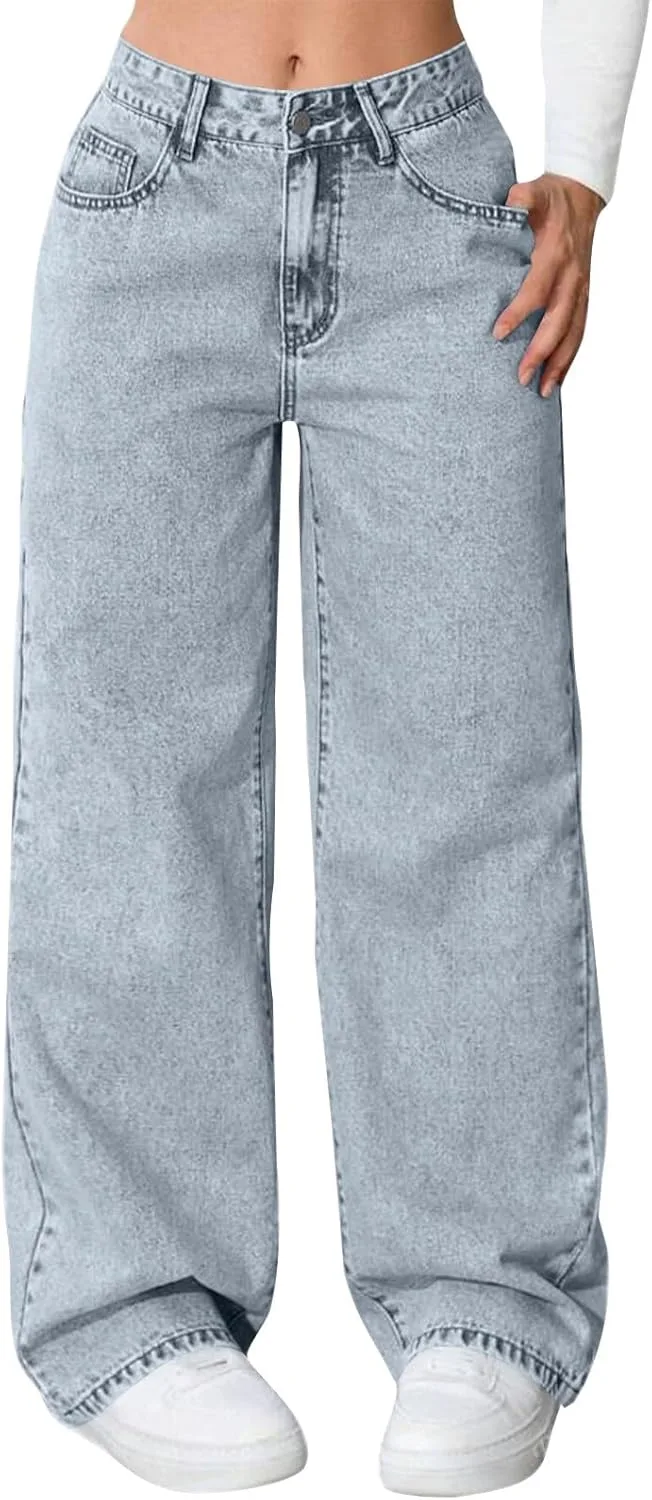 

Женские джинсы-бананы с высокой талией и карманами BEIBEINOYA