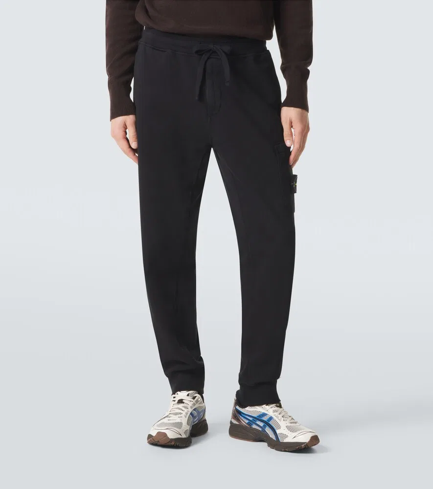 Спортивные штаны Compass из хлопкового флиса Stone Island, черный — фото 3