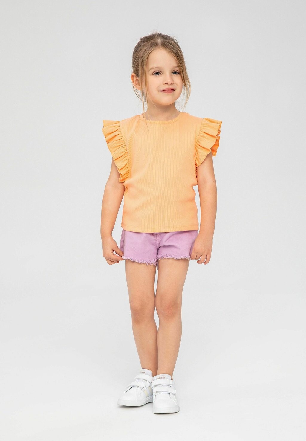 

Футболка с принтом WITH FRILLED SLEEVES MINOTI, цвет pink