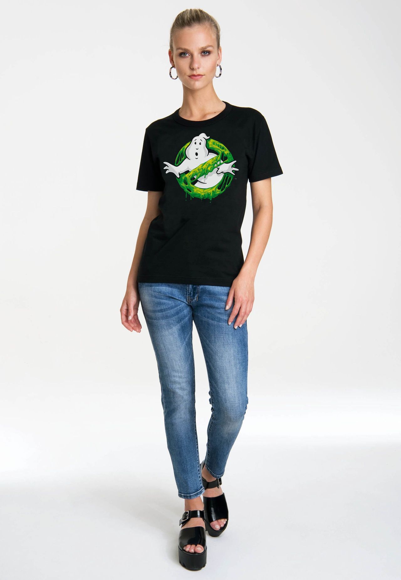 

Футболка Easyfit Ghostbusters - Логотип слизи LOGOSHIRT, черный