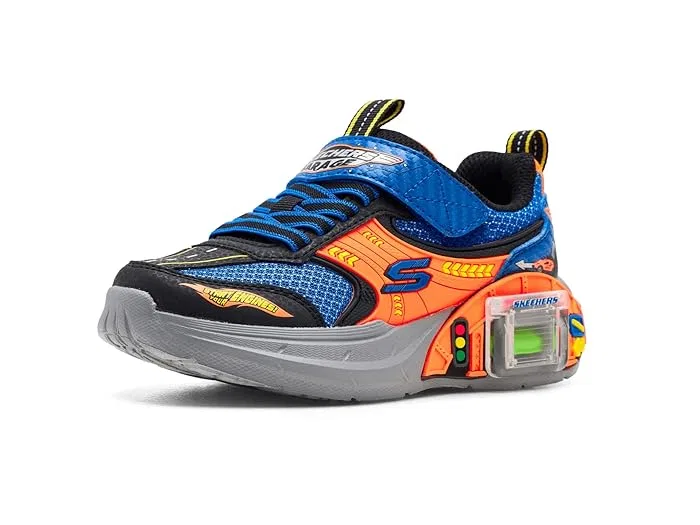Кроссовки детские с машинками Garage 402150L SKECHERS KIDS, Black/Blue/Orange